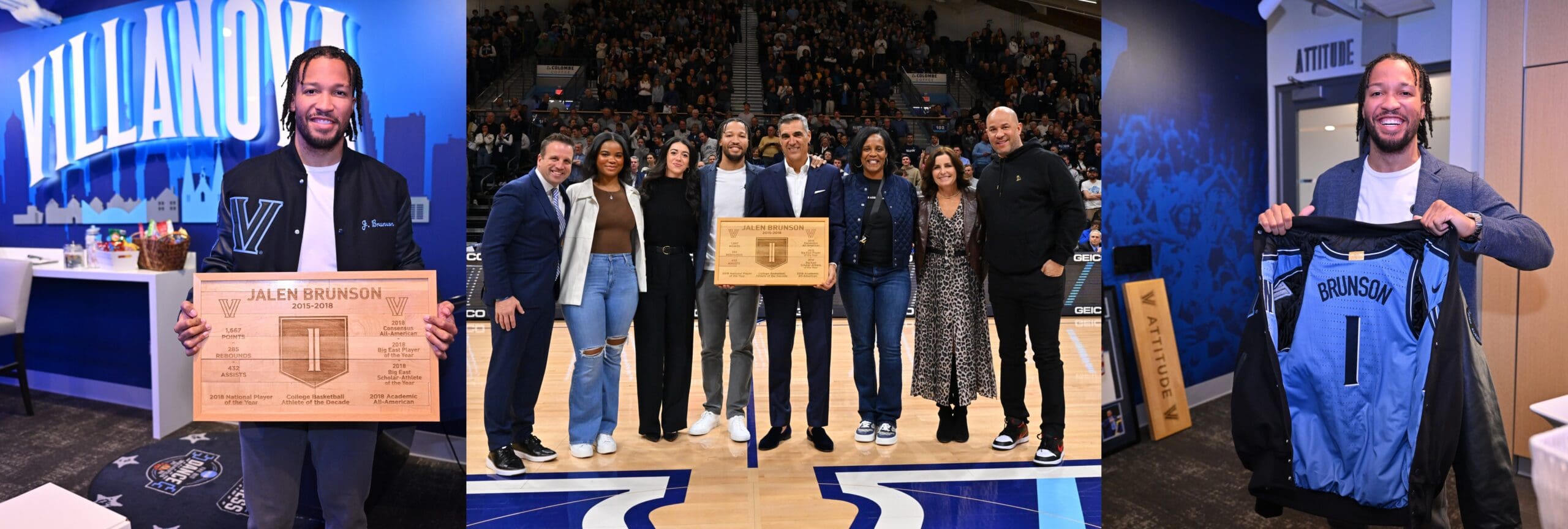Villanova Jersey Retirement Jalen Brunson
